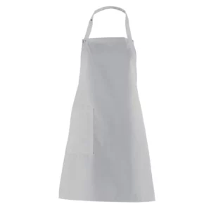 Delantal de peto Leiber 11/473 gris plata, vista frontal de la prenda