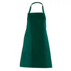 Delantal de peto Leiber 11/473 verde botella, vista frontal de la prenda