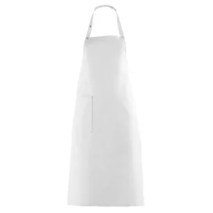 Delantal con peto Leiber 11/529 blanco, vista frontal de la prenda