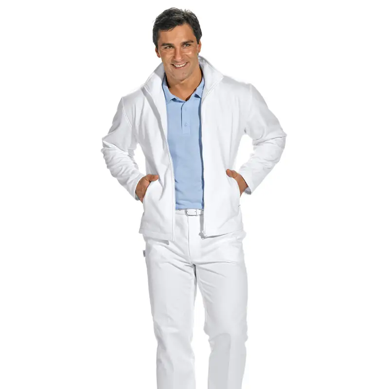 Chaqueta de trabajo de hombre Leiber 12/1095 3 Chaqueta de trabajo de hombre Leiber 12/1095 blanco, frontal adicional sobre modelo