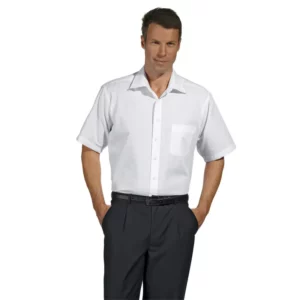 Camisa de hombre Leiber 12/1238 blanco, puesto en modelo, vista frontal