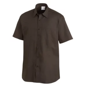 Camisa de hombre Leiber 12/1238 chocolate, vista frontal de la prenda