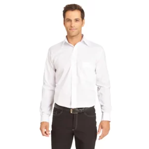 Camisa de hombre Leiber 12/1239 blanco, puesto en modelo, vista frontal