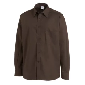 Camisa de hombre Leiber 12/1239 chocolate, vista frontal de la prenda