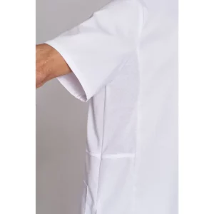 Casaca sanitaria de hombre Leiber 12/1346 blanco, detalle lateral de la prenda