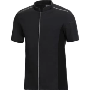 Chaqueta de cocina de hombre Leiber 12/1367 negra, vista frontal