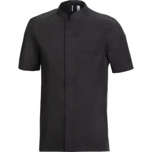Chaqueta de cocina de hombre Leiber 12/1371 negra, vista frontal