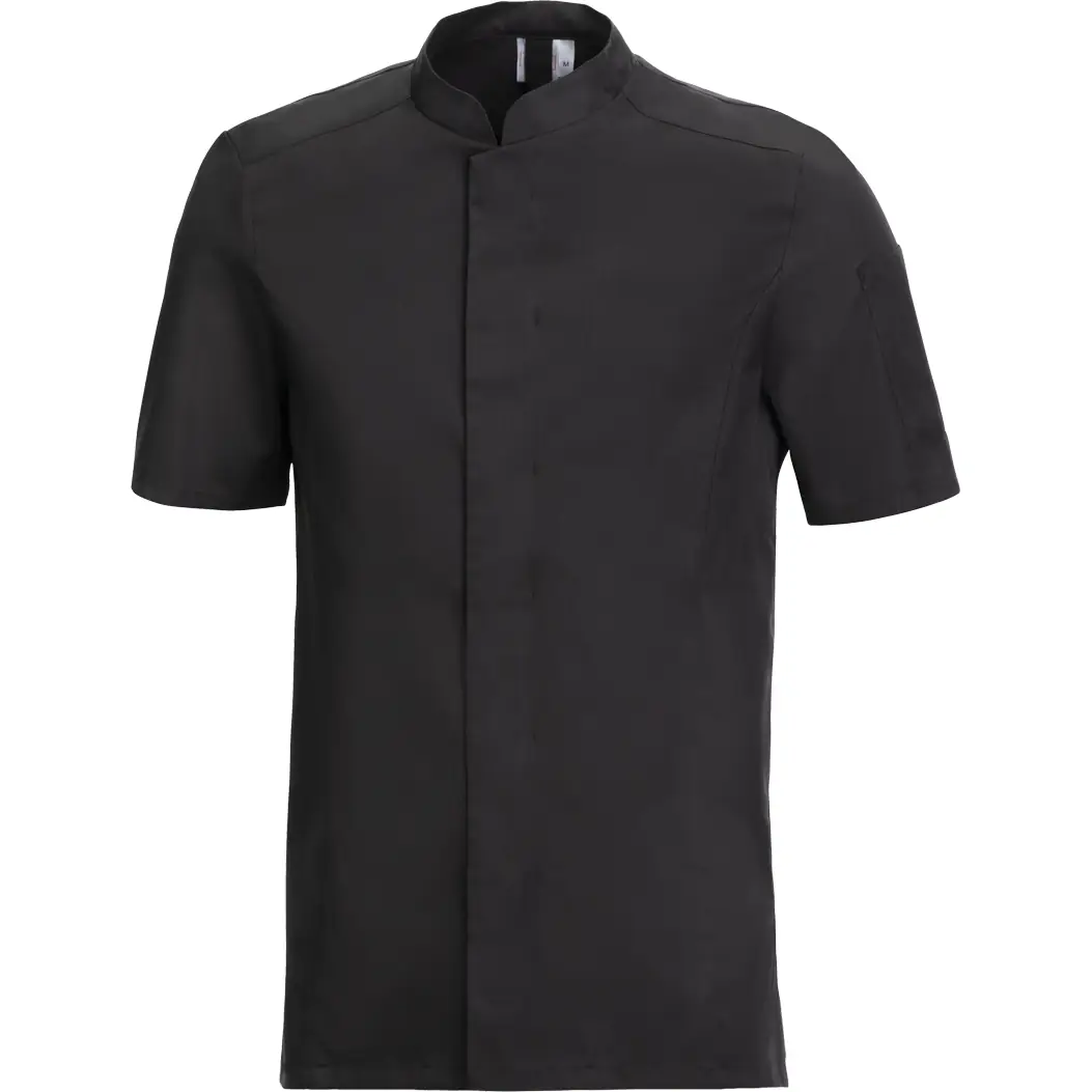 Chaqueta de cocina de hombre Leiber 12/1371 2 Chaqueta de cocina de hombre Leiber 12/1371 negra, vista frontal
