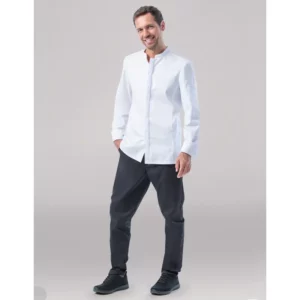 Chaqueta de cocina de hombre Leiber 12/1379 blanca, frontal con modelo