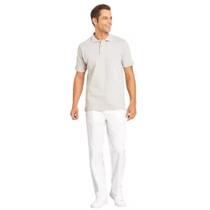 Pantalón cargo de cocina de hombre Leiber 12/1390 blanco, con modelo, vista frontal