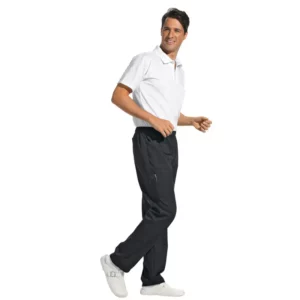 Pantalón sanitario unisex Leiber 12/2370 negro, puesto en modelo