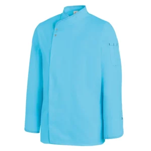 Chaqueta de cocina Leiber 12/2444 turquesa, vista frontal de la prenda