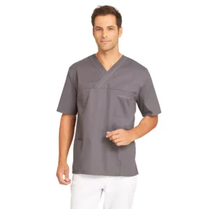 Casaca sanitaria unisex Leiber 12/2451 antracita, puesta en hombre de frente
