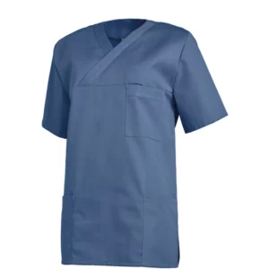 Casaca sanitaria unisex Leiber 12/2451 azul paloma, prenda de frente