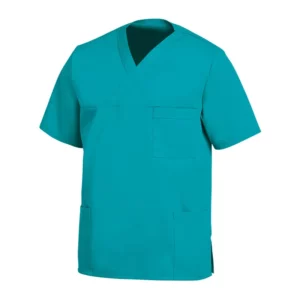 Casaca sanitaria unisex Leiber 12/2451 petróleo, prenda de frente