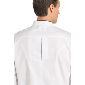 Chaqueta de cocina unisex Leiber 12/2598 blanco/negro, detalle posterior