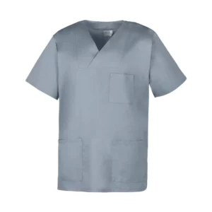 Casaca sanitaria de hombre Leiber 12/2728 gris plata, vista frontal de la prenda