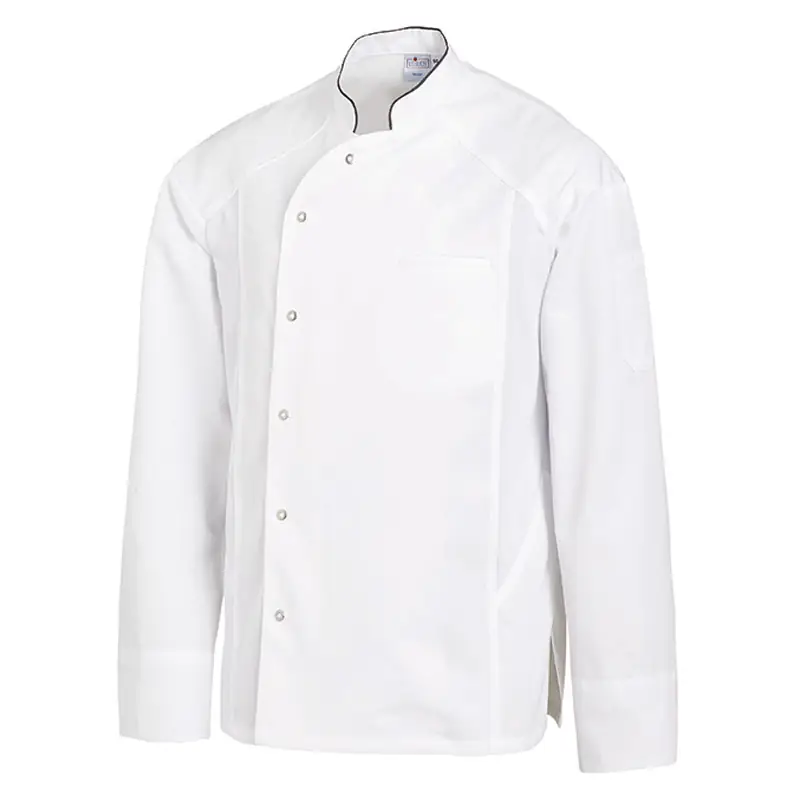 Chaqueta de cocina unisex Leiber 12/2753 2 Chaqueta de cocina unisex Leiber 12/2753 blanca, vista frontal sin modelo