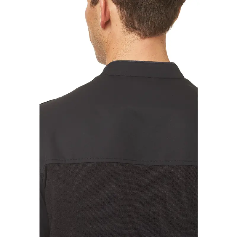 Chaqueta de cocina unisex Leiber 12/2753 3 Chaqueta de cocina unisex Leiber 12/2753 negra, vista detalle posterior con modelo