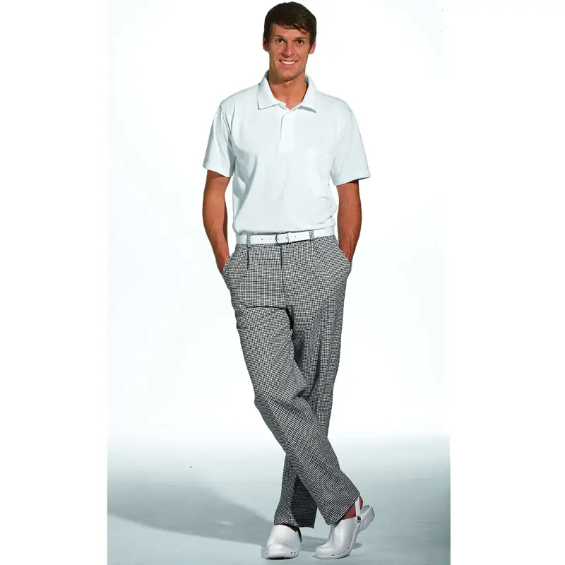 Pantalón de cocina unisex Leiber 12/5350 1 Pantalón de cocina unisex Leiber 12/5350 negro/blanco, sobre modelo