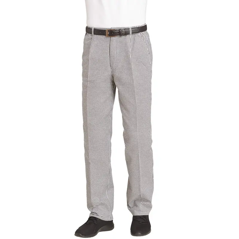 Pantalón de cocina unisex Leiber 12/5350 3 Pantalón de cocina unisex Leiber 12/5350 negro/blanco, frontal de prenda