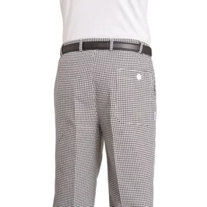 Pantalón de cocina unisex Leiber 12/5350 negro/blanco, detalle posterior
