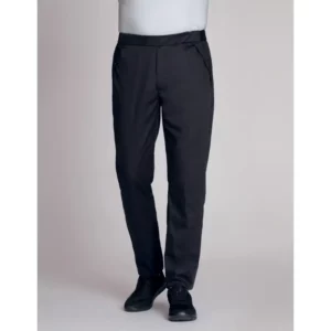 Pantalón de cocina de hombre Leiber 12/6260 negro, vista frontal con modelo