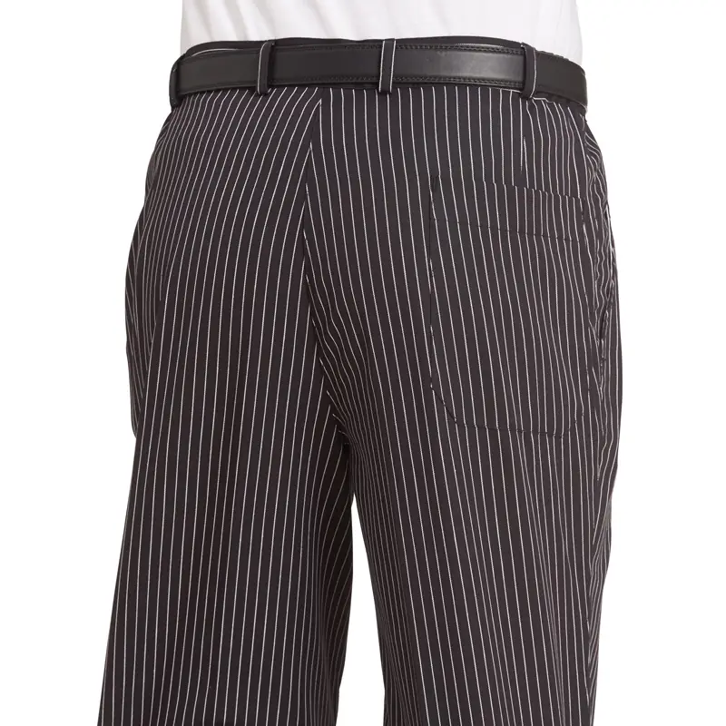 Pantalón de cocina de hombre Leiber 12/6470 3 Pantalón de cocina de hombre Leiber 12/6470 blanco y negro, detalle posterior