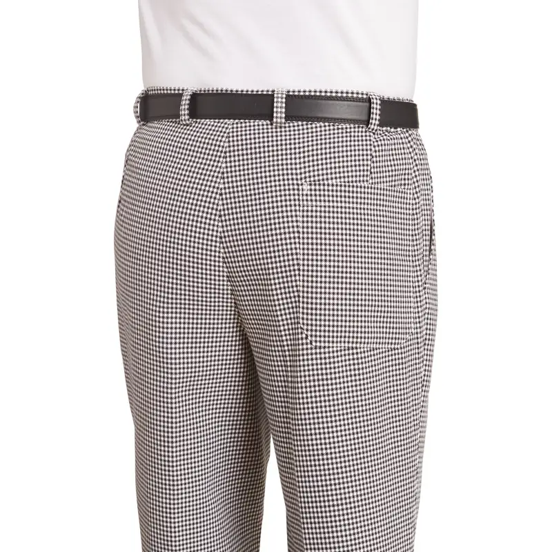 Pantalón de cocina unisex Leiber 12/8800 3 Pantalón de cocina unisex Leiber 12/8800 de pata de gallo blanco y negro, vista posterior
