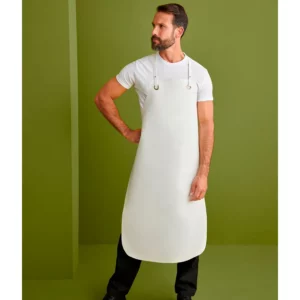 Delantal Peto Engomado Monza 00061 en blanco, vista frontal