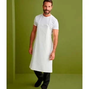 Delantal Rizo Peto Monza 00161 en blanco, vista frontal
