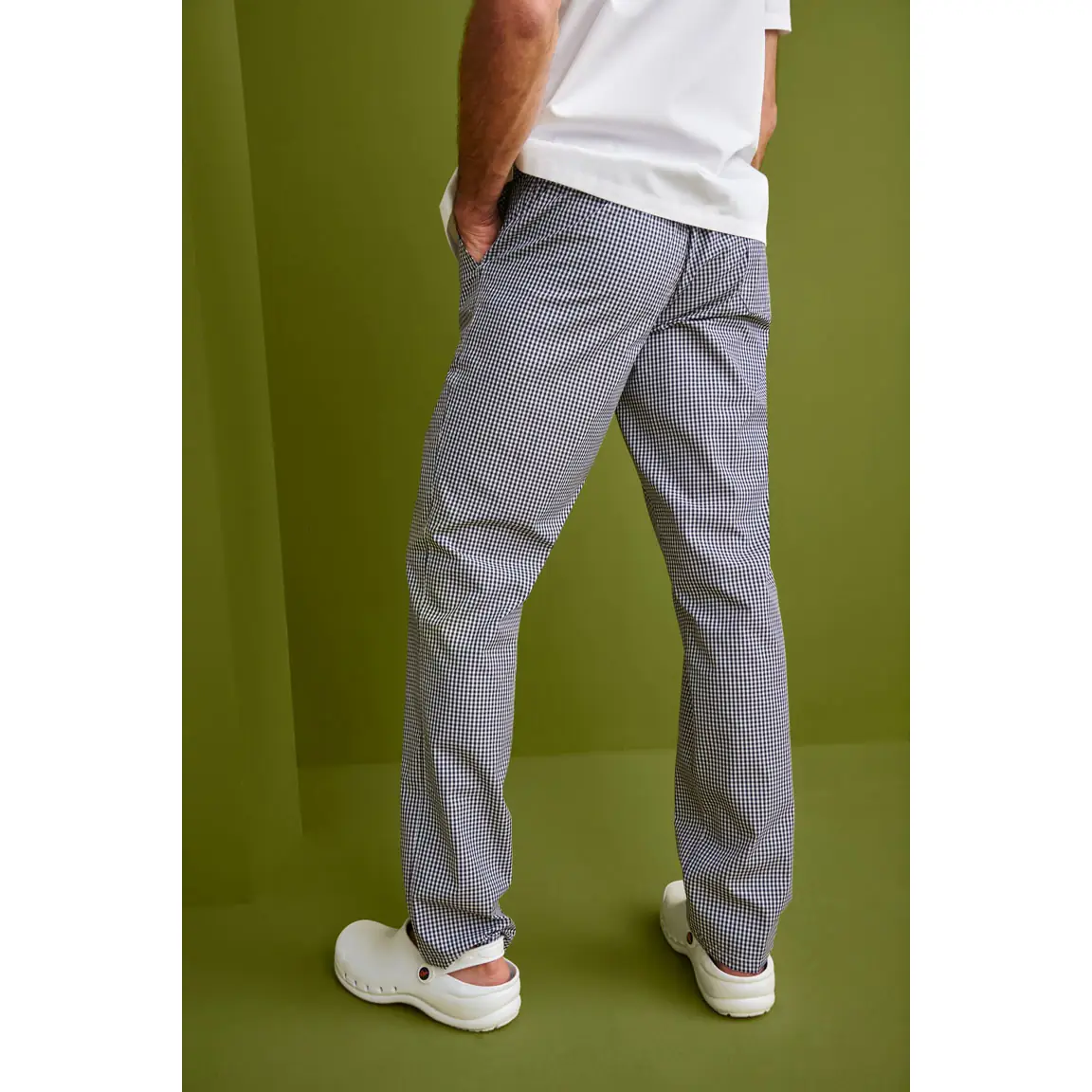 Pantalón Cuadros Cocina Confort Fit Monza 04000 2 Pantalón Cuadros Cocina Confort Fit Monza 04000 en cuadritos, vista detalle