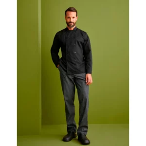 Pantalón Cuadros Cocina Confort Fit Monza 04002 en cuadros negros 3 x1, vista frontal