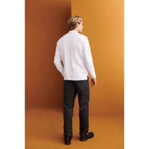 Chaquetilla Cremallera Regular Fit Monza 04120 en blanco, vista posterior