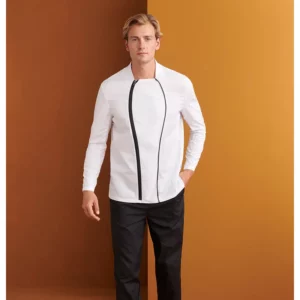Chaquetilla Cremallera Regular Fit Monza 04120 en blanco, vista frontal