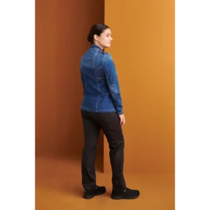 Chaquetilla Punto Denim Slim Fit Monza 04129 en dénim azul, vista posterior