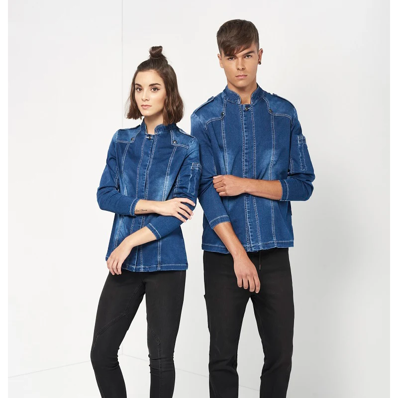 Chaquetilla Punto Denim Slim Fit Monza 04130 1 Chaquetilla Punto Denim Slim Fit Monza 04130 en dénim azul, vista frontal