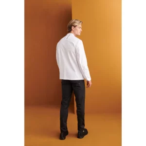 Chaquetilla Jaretas Regular Fit Monza 04131 en blanco, vista posterior