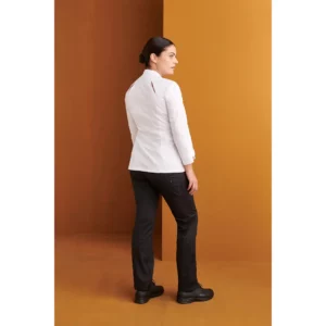 Chaquetilla con Cremallera Slim Fit Monza 04132 en blanco, vista posterior