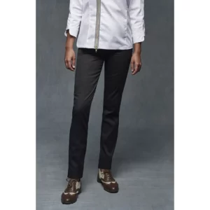 Pantalón Chino Cocinera Slim Fit Monza 04137 en negro, vista detalle