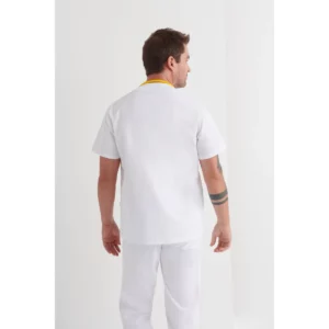Chaqueta sanitaria Monza 04566 en blanco, vista adicional con persona