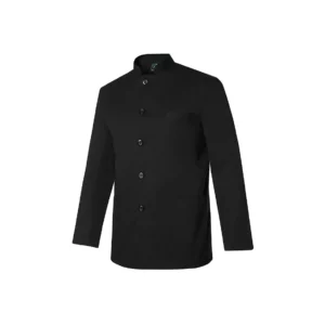 Americana Cuello Mao Regular Fit Monza 01687 en negro, vista frontal