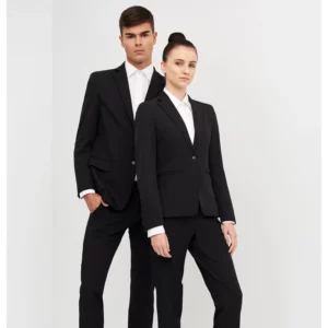 Americana Regular Fit Monza 01713 en negro, vista frontal