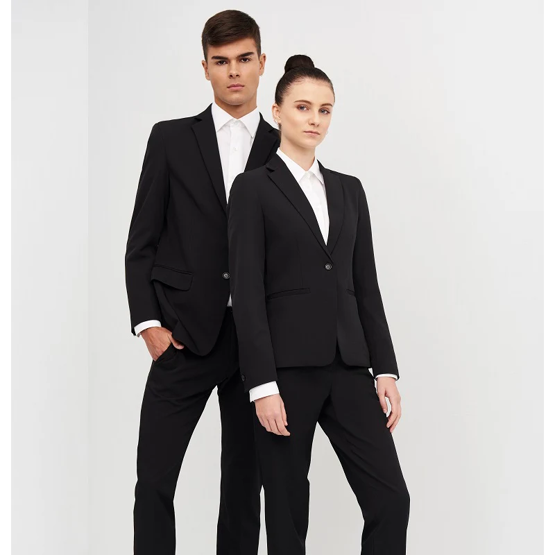 Americana Regular Fit Monza 01713 1 Americana Regular Fit Monza 01713 en negro, vista frontal