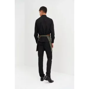 Camisa Cuello Italiano Regular Fit Monza 02030 en negro, vista posterior