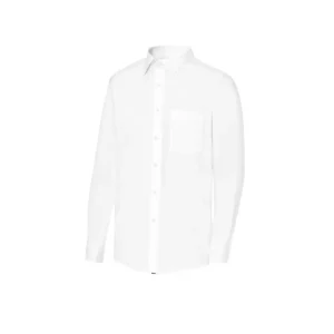 Camisa Cuello Italiano Regular Fit Monza 02030 en blanco, vista frontal