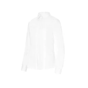 Camisa Cuello Camisero Slim Fit Monza 02036 en blanco, vista frontal