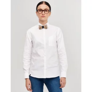 Camisa Cuello Kent Slim Fit Monza 02041 en blanco, vista frontal