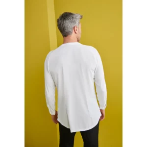 Camisa Punto Slim Fit Monza 02137 en blanco, vista posterior