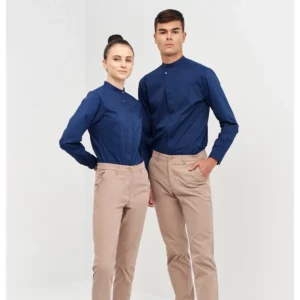 Camisa Cierre Inclinado Regular Fit Monza 02138 en marino, vista frontal